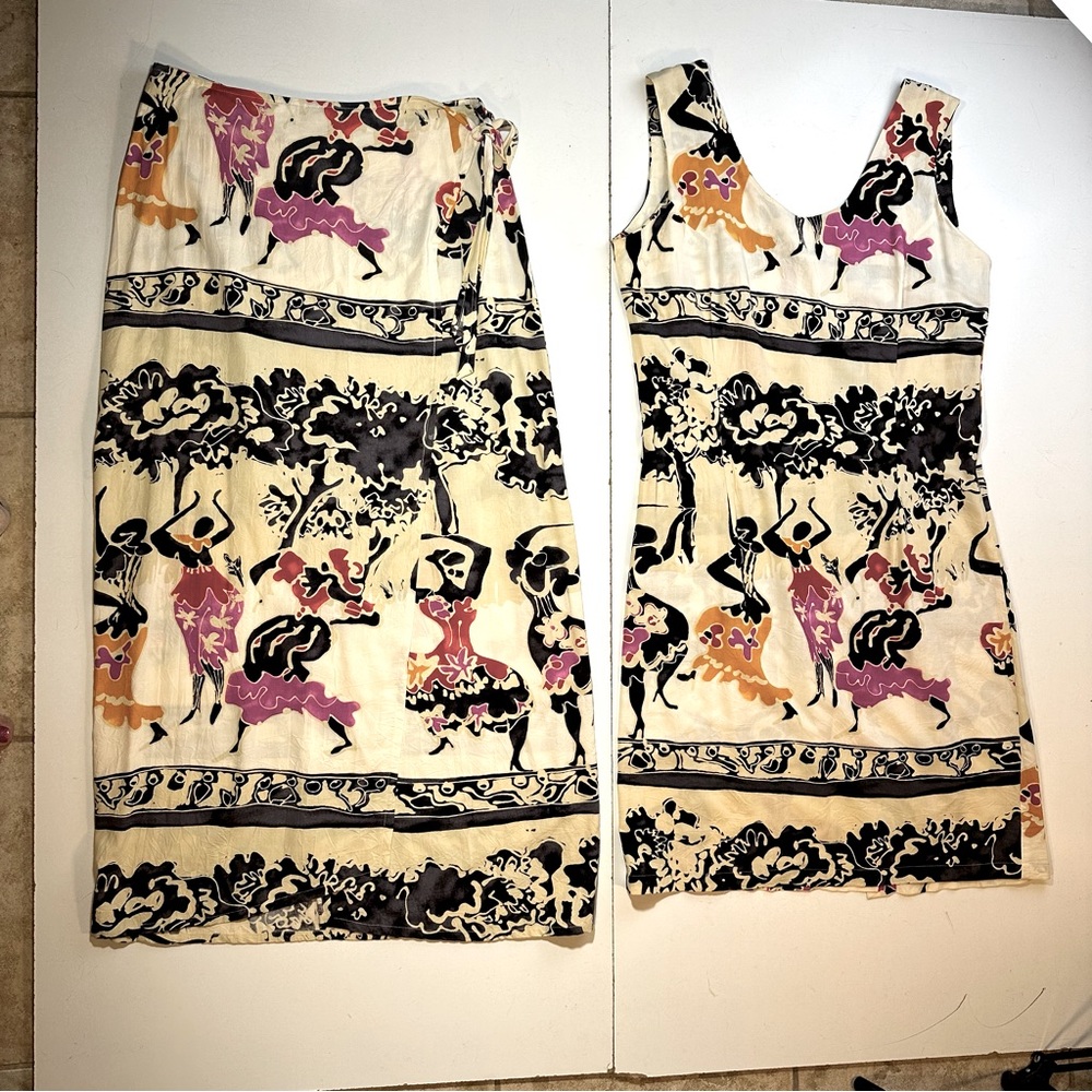 James World Multicolored Vintage Cultural Hattie‎ Mayslie Maxi Skirt &Dress M
